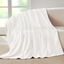 Soft Velvet Lightweight Bedspread - Plush Fluffy Coverlet Chevron Design