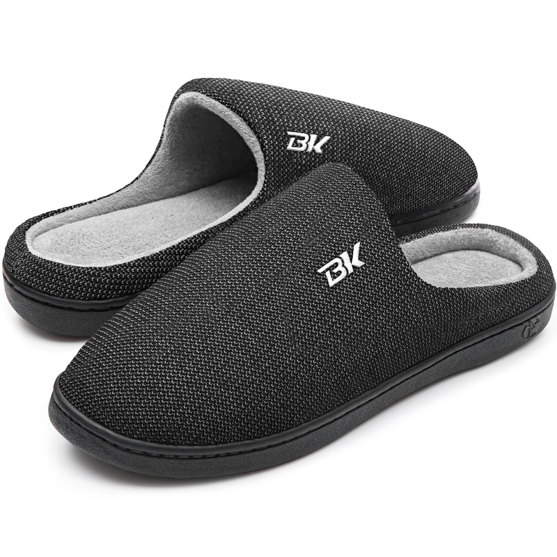 Men's Slippers, Two-Tone Indoor/Outdoor Clog Style Slippers w/ Memory Foam