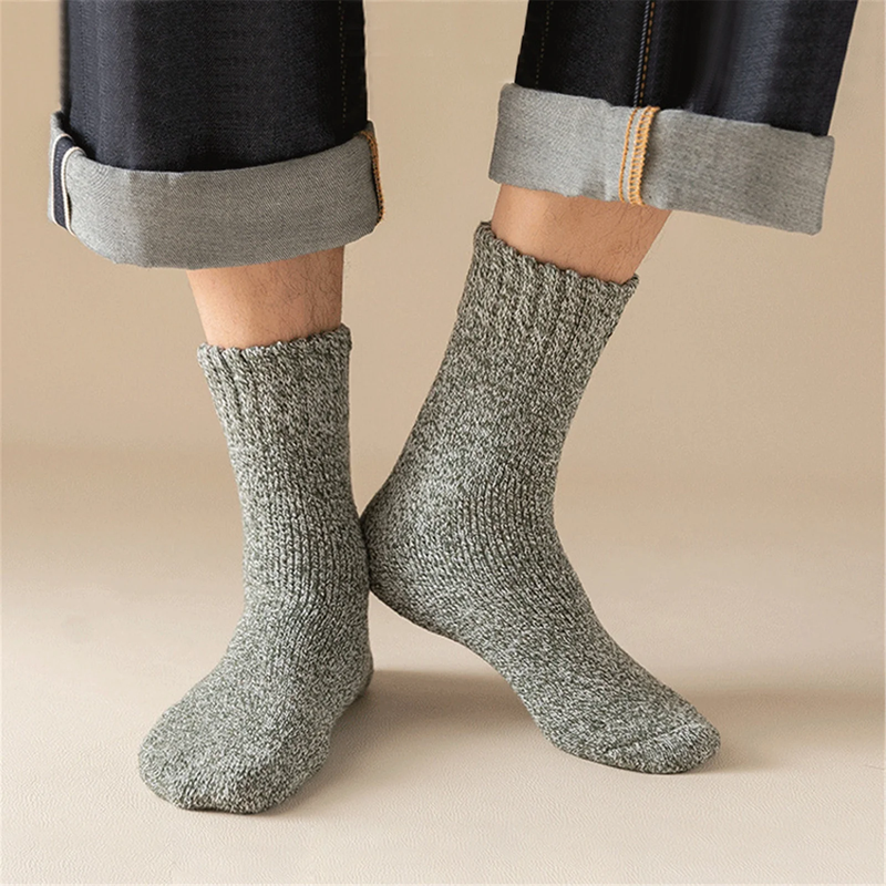 5 Pairs Merino Wool Socks for Men, Thick Winter Wool Hiking Socks