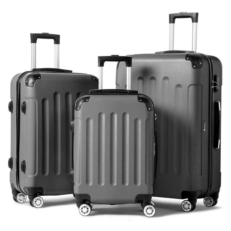 3 Piece Hard Side Lightweight Spinner Luggage Set with TSA Lock