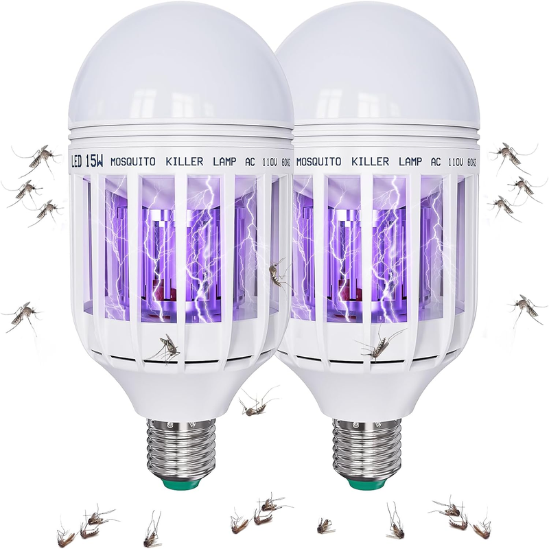 2 Pack Bug Zapper Light Bulbs - UV LED