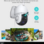 360 View Wifi Home Security Camera IP66 Waterproof 1080P Night Vision Motion Detection and Two-Way Audio White