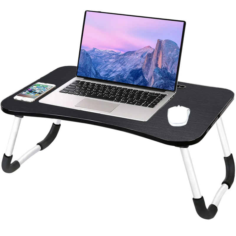 Ergonomic Foldable Lap Desk with Accessory Slots with Anti-Slip Design