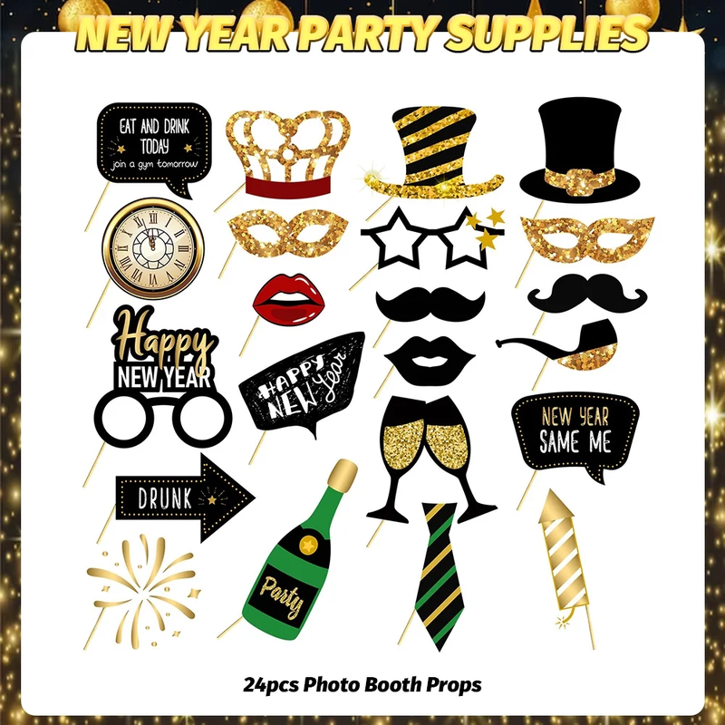 New Years Eve Party Supplies 2025 Happy New Year Decorations Kit