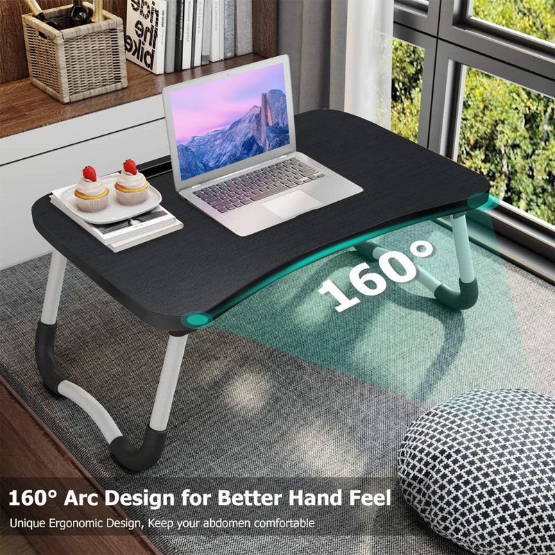 Ergonomic Foldable Lap Desk with Accessory Slots with Anti-Slip Design