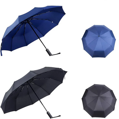 Set of 2 Travel Umbrellas - Compact Windproof Automatic Umbrellas