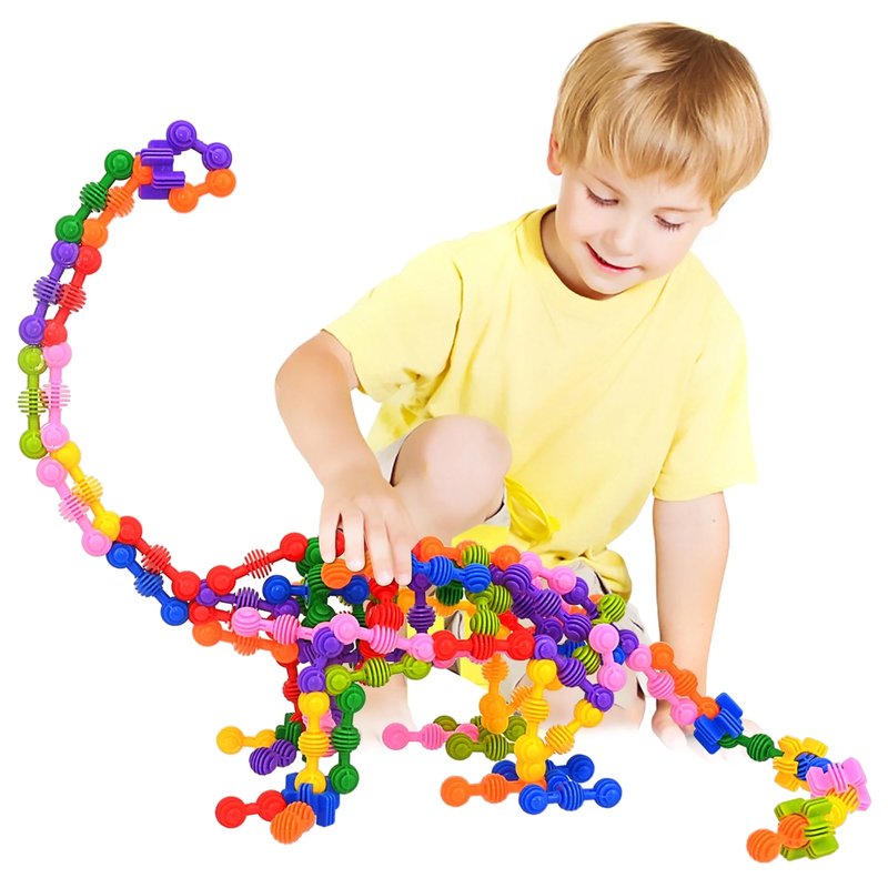 100 Pcs Kids Building Blocks STEM Educational Interlocking