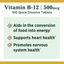 Nature S Bounty Vitamin B12, Supports Energy Metabolism and Nervous System Health, 500Mcg, Tablets, 100 Ct