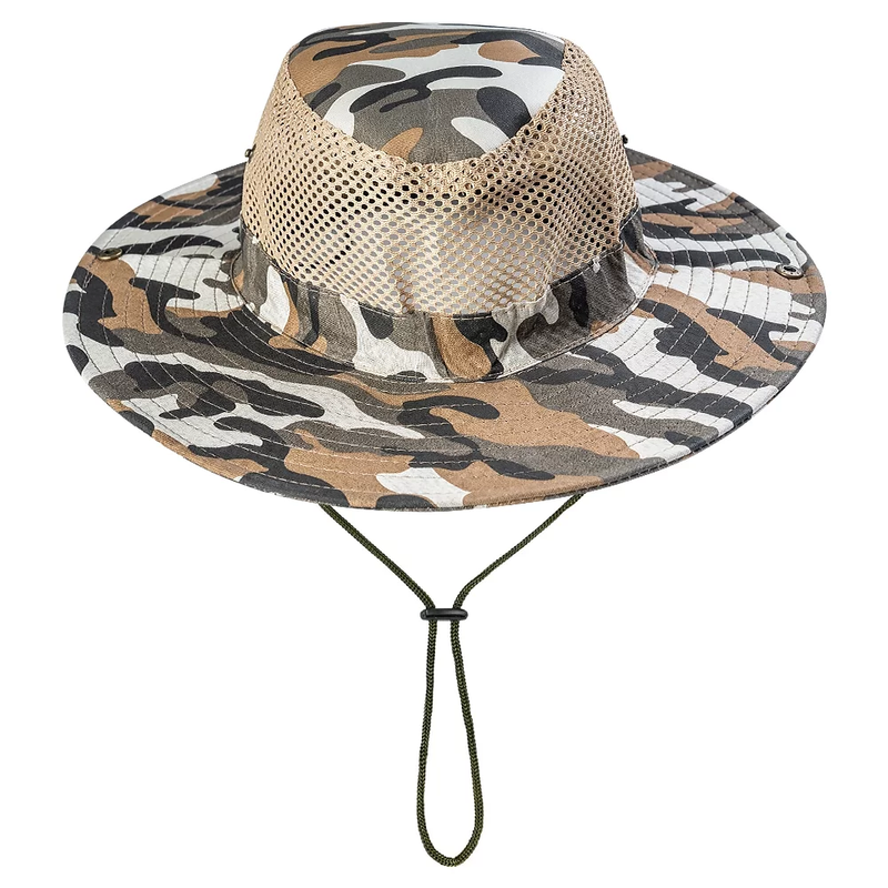 Wide Brim Breathable Sun Cap Boonie Bucket Hat