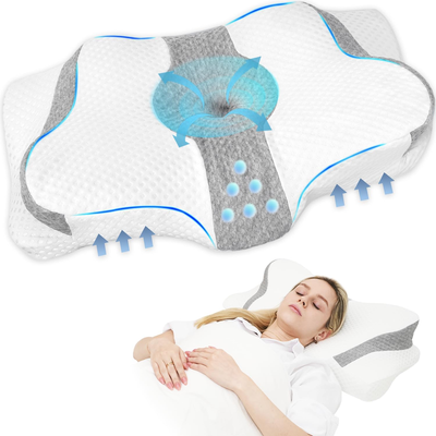 Adjustable Cervical Memory Foam Pillow for Neck Pain Relief