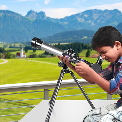 Telescope for Beginners - Includes Tripod Stand and 20x, 30x, 40x Eyepieces - Ages 3+