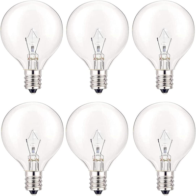 6 Packs- 25 Watt Wax Warmer Bulbs-Light Bulbs for Full Size Scentsy Warmer, 