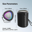 Portable 5.3 Bluetooth Speaker with Lights, Powerful Crystal Clear Sound, IPX5 Waterproof, All Day Playtime