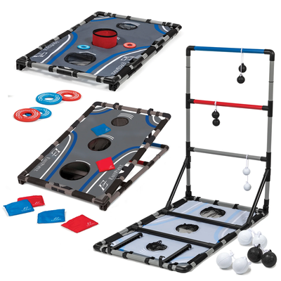 3-In-1 Sports Tailgate Game Set - Cornhole, Ladderball, and Washer Toss