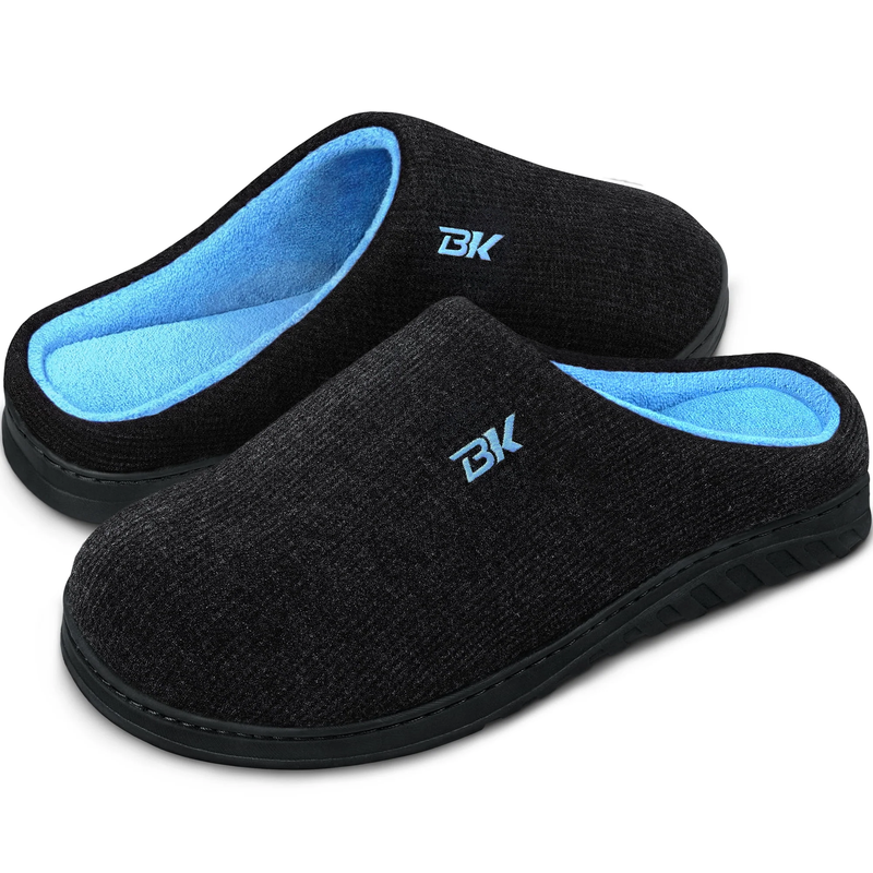 Men's Slippers, Two-Tone Indoor/Outdoor Clog Style Slippers w/ Memory Foam