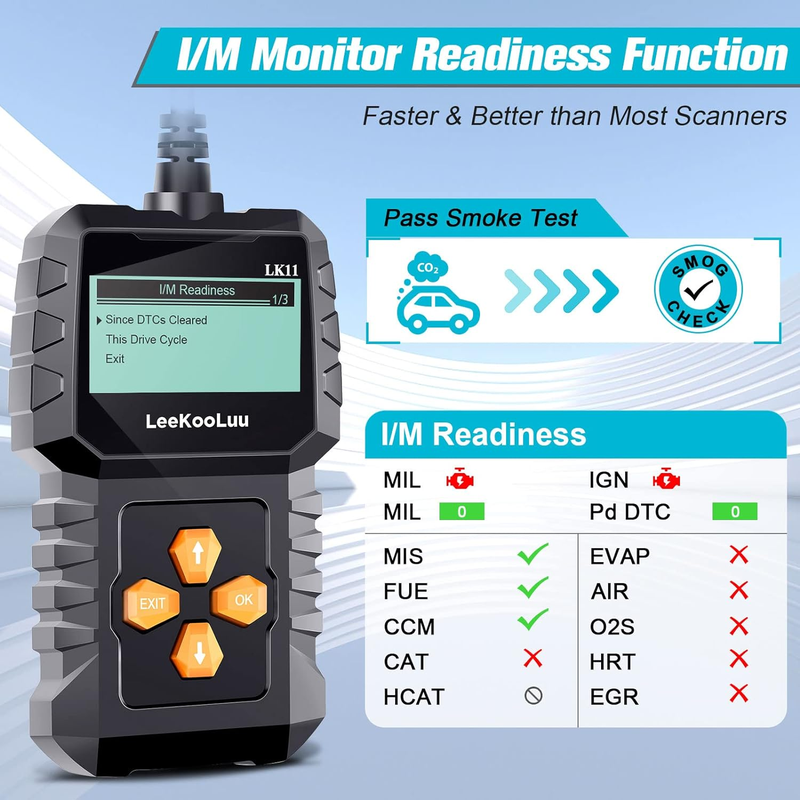 Professional Code Reader Diagnostic Scan Tools with Freeze Frame/I/M Readiness - OBD2 Scanner