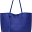 Women S Soft Faux Leather Tote Shoulder Bag from Dreubea, Big Capacity Tassel Handbag