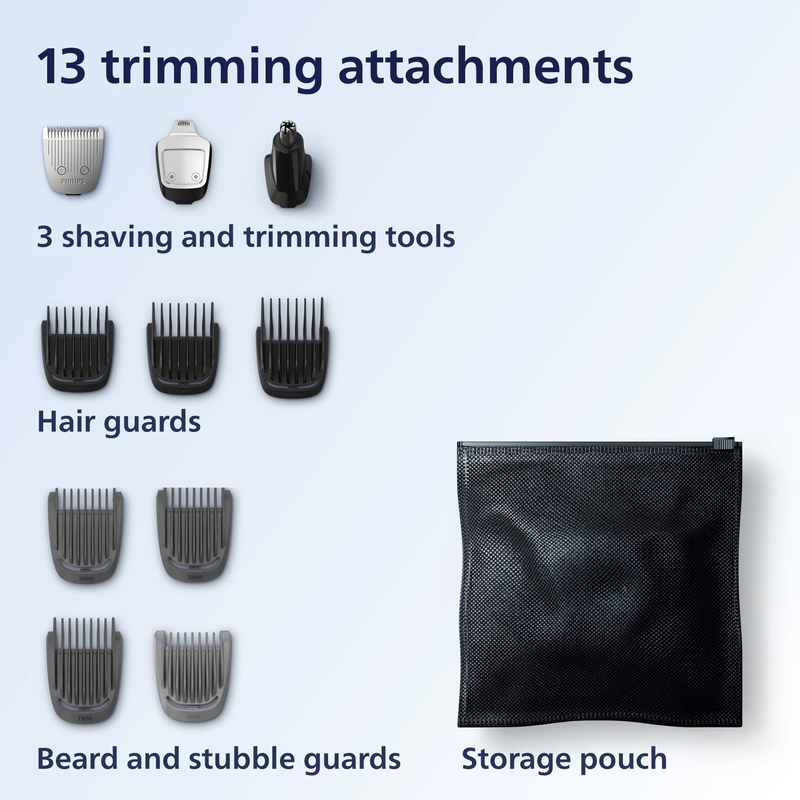 13 Piece Philips Series 3000 Men's Electric Multi Groomer