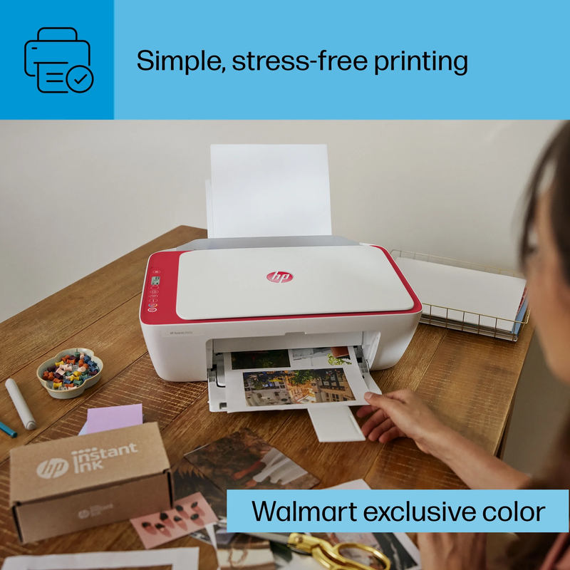 HP Deskjet 2842E Wireless All-In-One Color Inkjet Printer, Scanner, Copier, 3 Months Free Ink