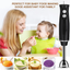 Immersion Blender, 500 Watt Hand Blender, 5-In-1 Stick Blender with Chopper & Beaker