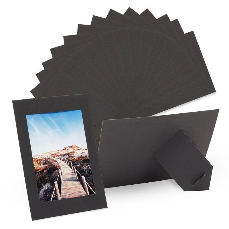 50 Pack Black Paper Picture Frames