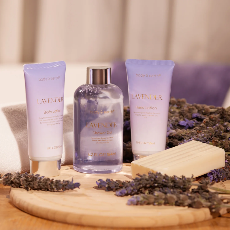 Body & Earth 6 Piece Spa Gift Set - Lavender