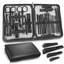 30 Piece Stainless Steel Professional Grooming Kit for Nail Care with Travel Case