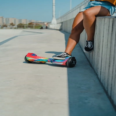 Rebel Hoverboard with LED Headlights, 6 Mph Max Speed