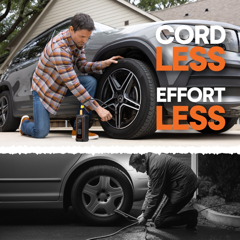 160 Psi Portable Digital Pressure Gauge, Air Compressor with Auto Shutoff