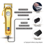 Cordless Metal Hair Clippers - Professional Trimmer Kit, LED Display USB Rechargeable