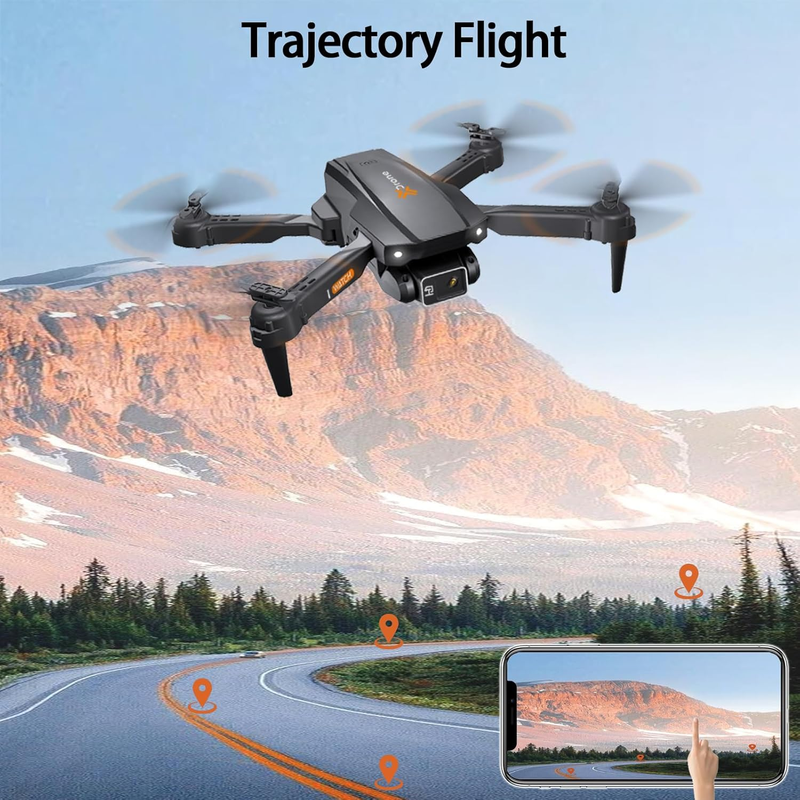 FPV Foldable RC Quadcopter Drone Camera - Electrically Adjustable 1080P HD Camera Drone