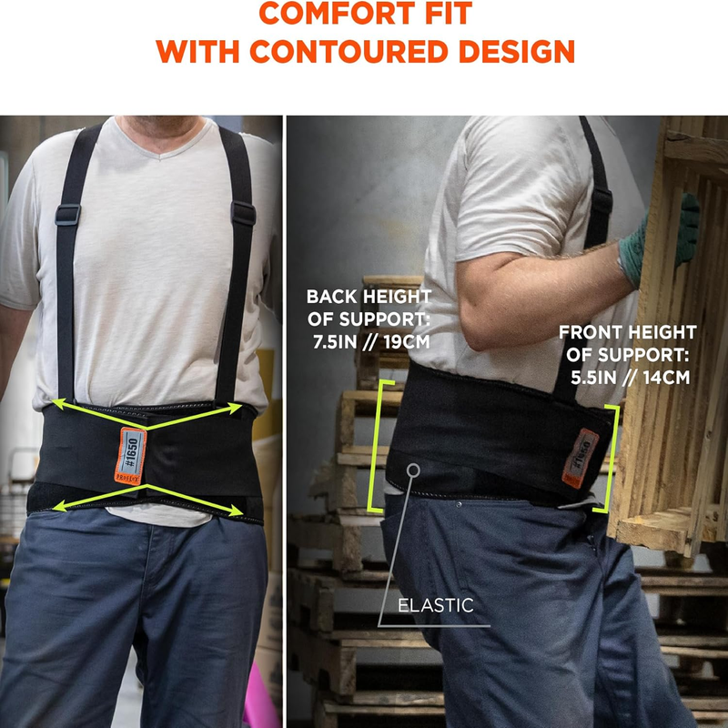 Back Support Belt, Adjustable with Removable Straps