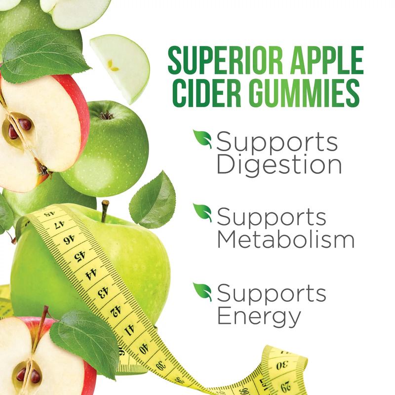 Vegan Apple Cider Vinegar Gummies - Max Strength 1000mg - 60 Gummies