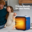 800W Compact Ceramic Fan Space Heater, Overheat & Tip-Over Protection, Low Noise