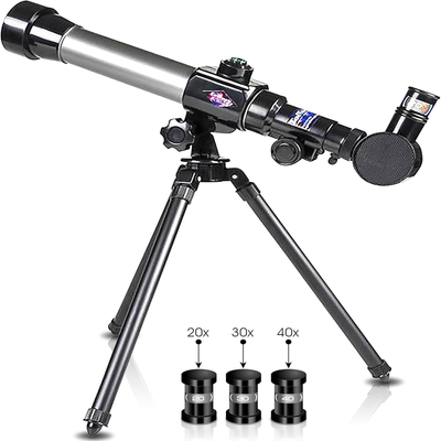 Telescope for Beginners - Includes Tripod Stand and 20x, 30x, 40x Eyepieces - Ages 3+