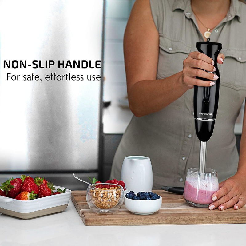 300 Watt Electric Immersion Hand Blender - 2 Mixing Speeds with Stainless Steel Blades