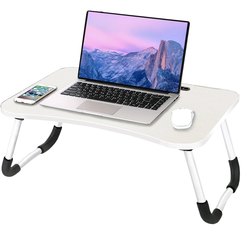 Ergonomic Foldable Lap Desk with Accessory Slots with Anti-Slip Design