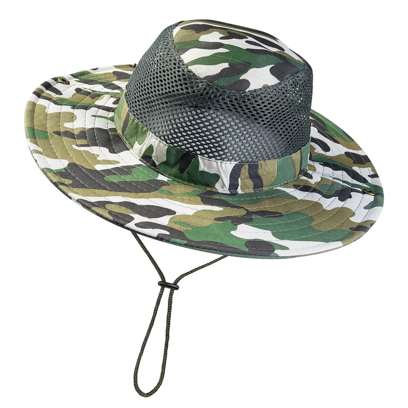 Wide Brim Breathable Sun Cap Boonie Bucket Hat