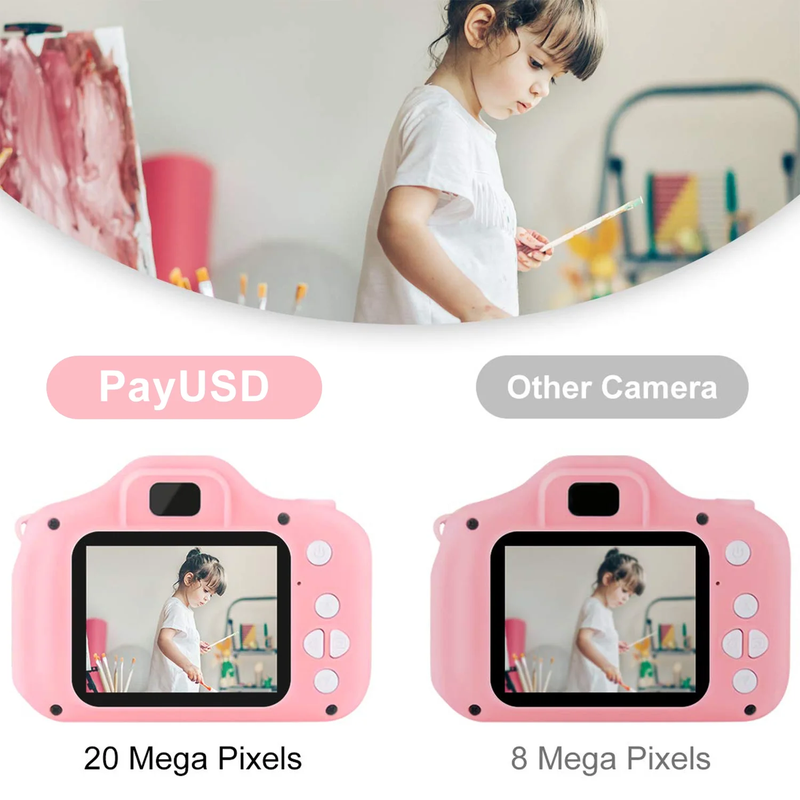 Kids Digital Camera 1080P HD 20MP with 32GB SD Card