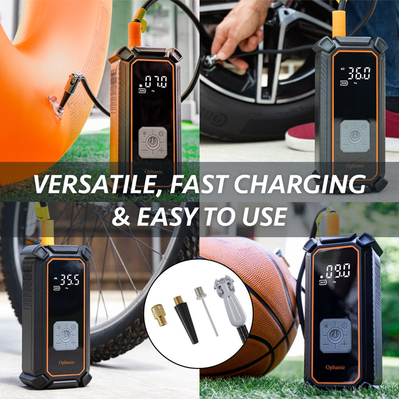 160 Psi Portable Digital Pressure Gauge, Air Compressor with Auto Shutoff