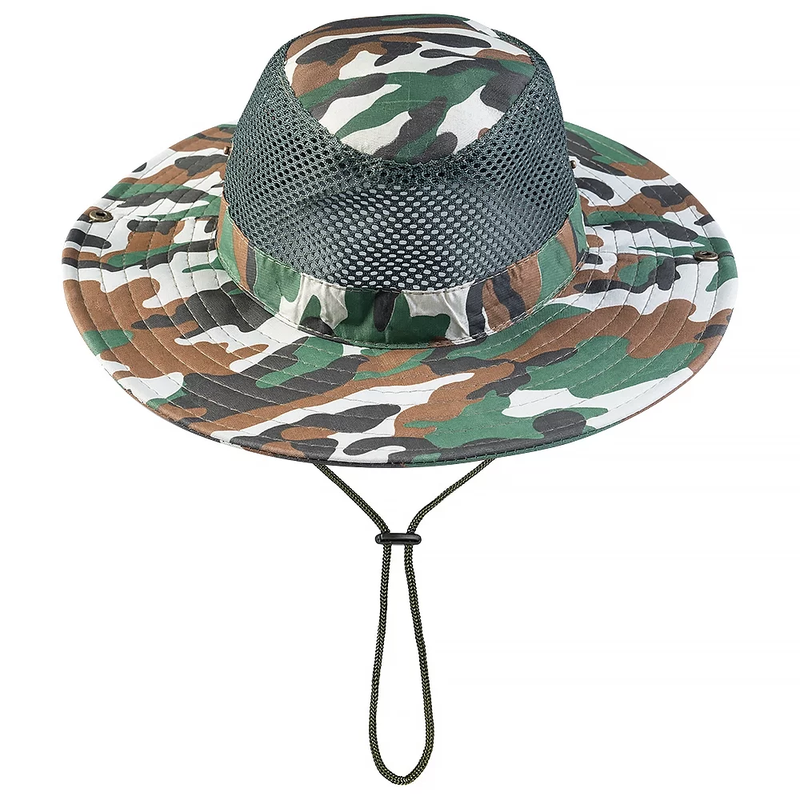 Wide Brim Breathable Sun Cap Boonie Bucket Hat