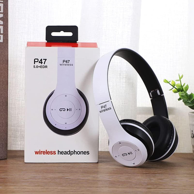 Wireless Headphones Over Ear P47 Super Bass 5.1, Volume Control, Bluetooth, Card Support SD, LED Lights