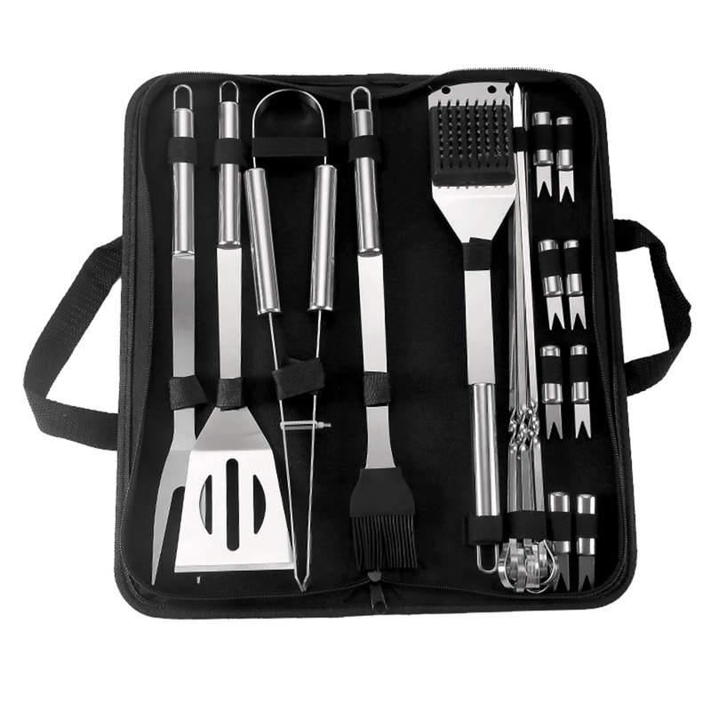 21 Pcs BBQ Set of Grill Tools with Storage Bag 