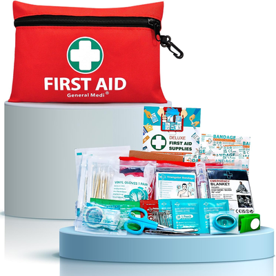 Mini First Aid Kit - 110 Piece Small First Aid Kit 