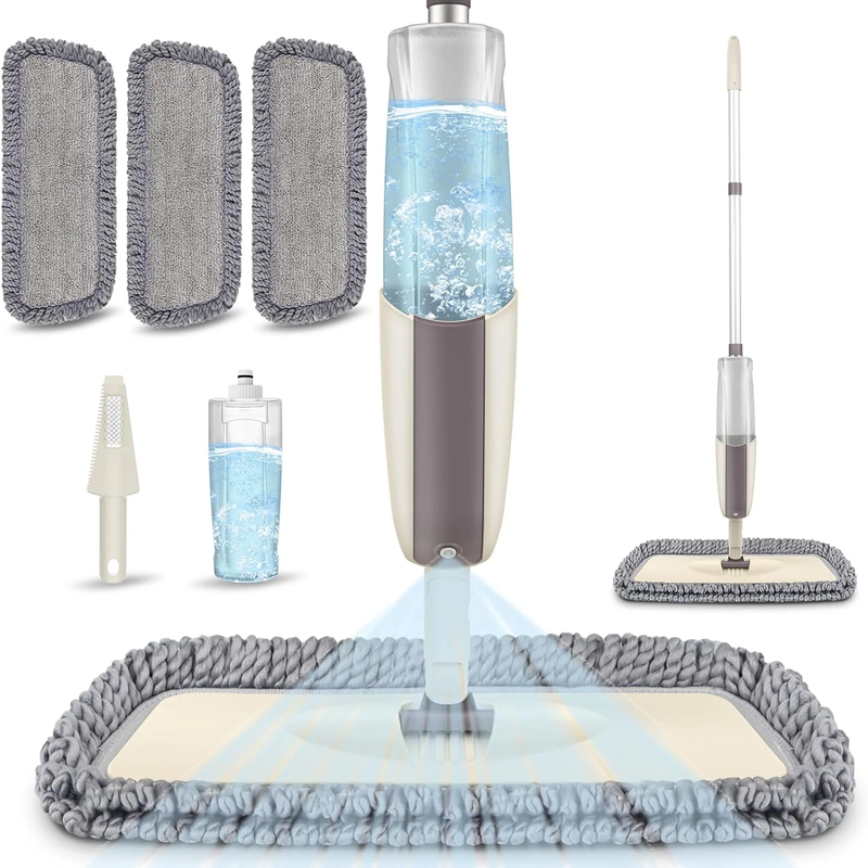 Microfiber Spray Mop and 3 Washable Pads