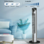 90° Oscillating Standing Tower Fan, Quiet Bladeless Floor Fan with Remote