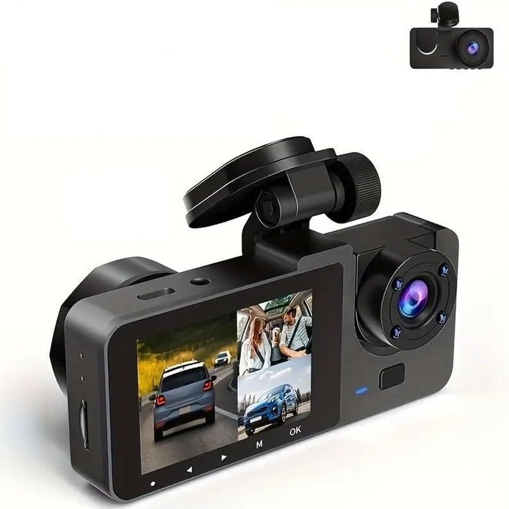 4K Dual Dash Cam, 2.0" IPS Screen, 170° Wide Angle, Front and Rear Car Camera with Night Vision