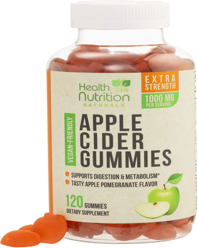 Vegan Apple Cider Vinegar Gummies - Max Strength 1000mg - 60 Gummies