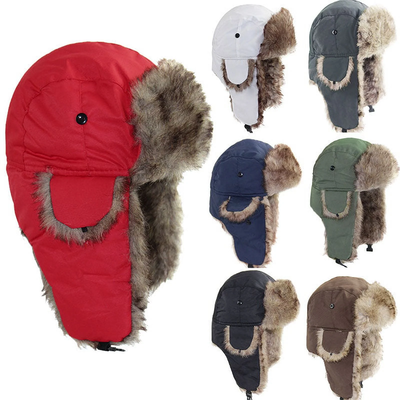 Unisex Faux Fur Hat with Ear Flaps