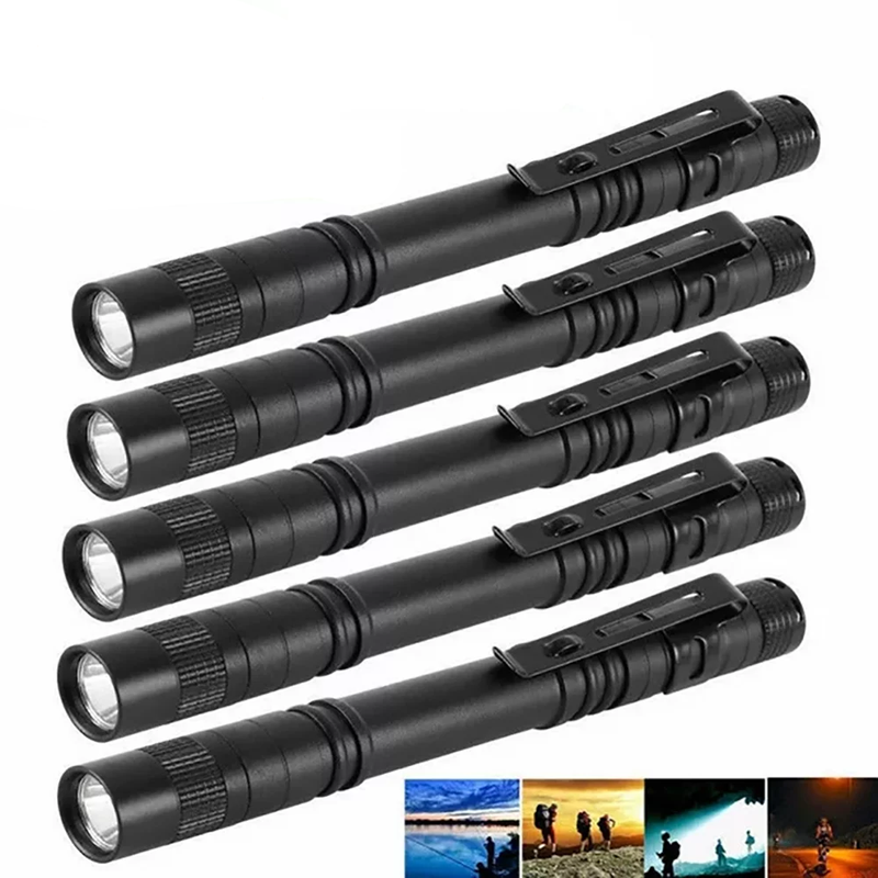 5 Pack LED Pen Lights - Flashlight-Super Bright - 350 Lumens